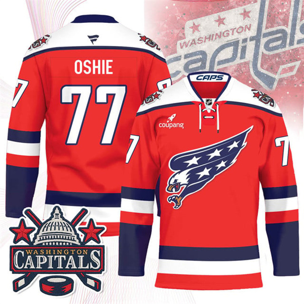 Washington Capitals Screaming Eagle Hockey Jersey #77 TJ Oshie