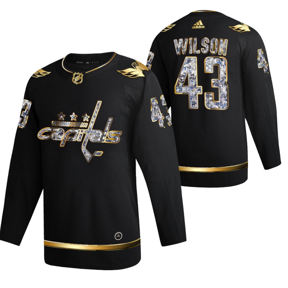 Washington Capitals Tom Wilson Black 2022 Stanley Cup Playoffs Diamond Edition Jersey