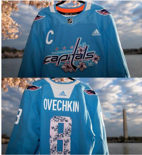 Washington Capitals new Cherry Blossom jersey