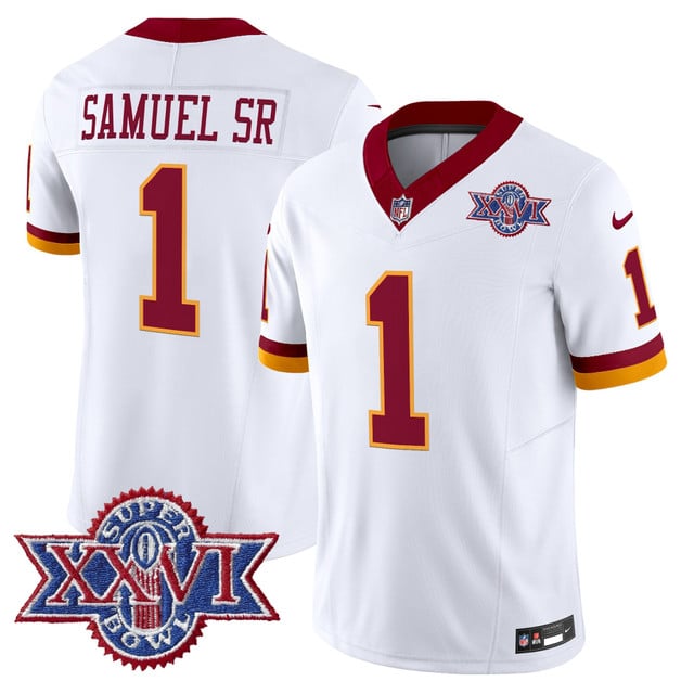 Washington Commanders Throwback 1992 Super Bowl XXVI Patch Vapor Limited Jersey #1 Deebo Samuel Sr.
