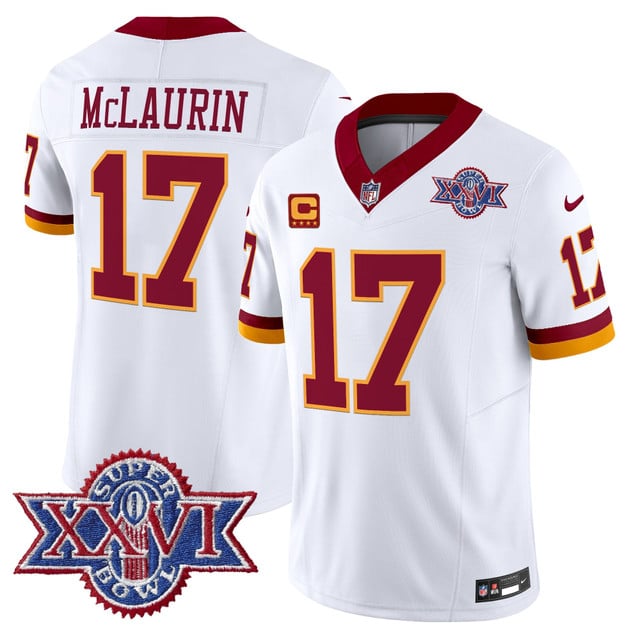 Washington Commanders Throwback 1992 Super Bowl XXVI Patch Vapor Limited Jersey #17 Terry McLaurin