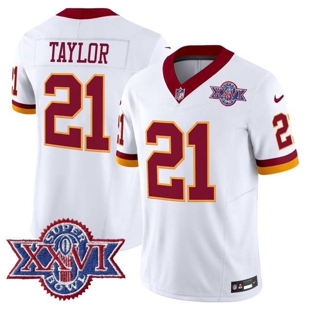 Washington Commanders Throwback 1992 Super Bowl XXVI Patch Vapor Limited Jersey #21 Sean Taylor