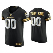 Washington Football Team #00 Custom Black Golden Edition Vapor Elite Jersey