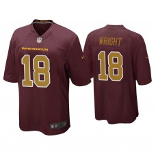 Washington Football Team #18 Isaiah Wright Burgundy Alternate Game Jersey