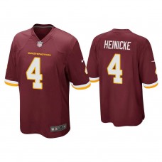 Washington Football Team #4 Taylor Heinicke Burgundy Game Jersey