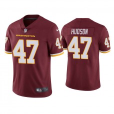 Washington Football Team #47 Khaleke Hudson Burgundy Vapor Limited Jersey