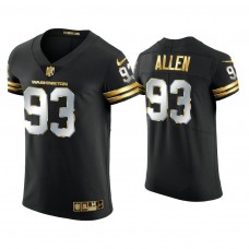 Washington Football Team #93 Jonathan Allen Black Golden Edition Vapor Elite Jersey