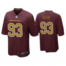 Washington Football Team #93 Jonathan Allen Burgundy Alternate Game Jersey