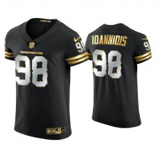 Washington Football Team #98 Matt Ioannidis Black Golden Edition Vapor Elite Jersey