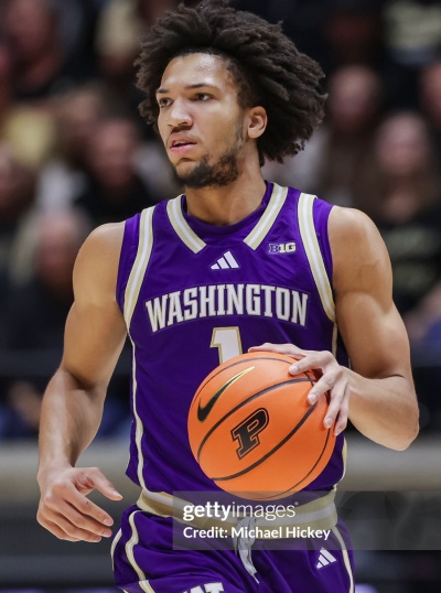 Washington Huskies #1 Desmond Claude 2026 Purple College Basketball Game Jersey 