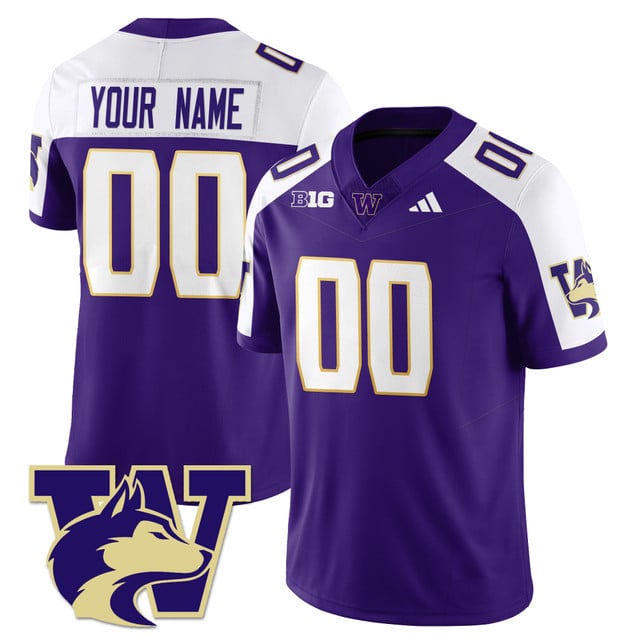 Washington Husky Football 2025 Vapor Limited Custom Jersey LATERNATE