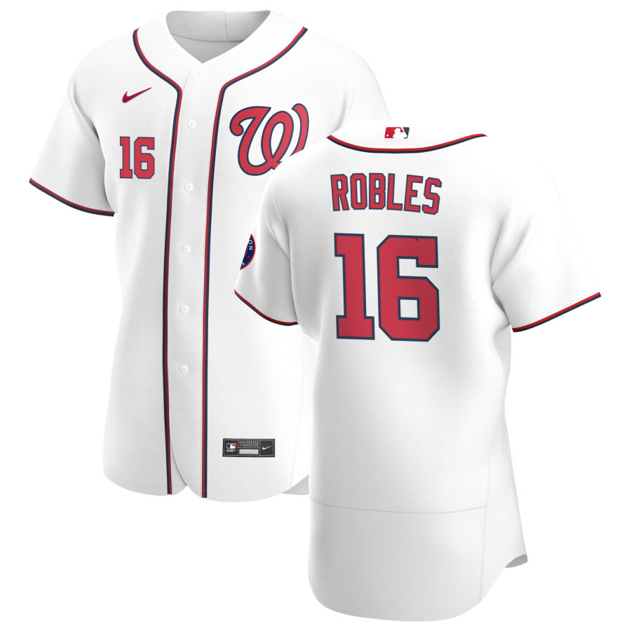 Washington Nationals #16 Victor Robles Men's Nike White Home 2020 Authentic Player MLB Jersey