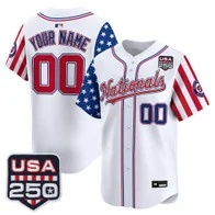 Washington Nationals America 250 Edition Vapor Premier Limited Custom Jersey WHITE