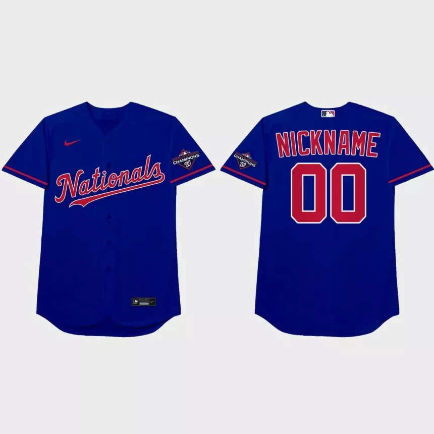 Washington Nationals Custom 2021 Players’ Weekend Nickname Jersey – Royal