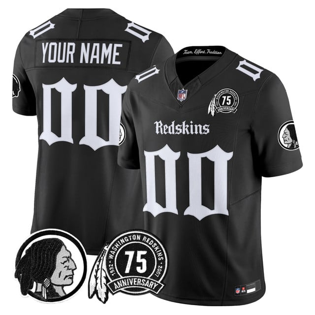 Washington Redskins 'Gothic Capital Edition' Vapor Limited Custom Jersey