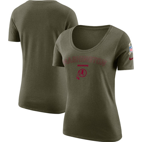 Washington Redskins Nike Women's Salute To Service Legend Scoop Neck T-Shirt Olive