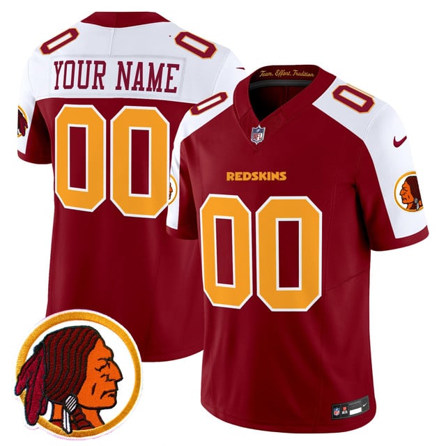 Washington Redskins Throwback Vapor Limited Custom Jersey V2 alt