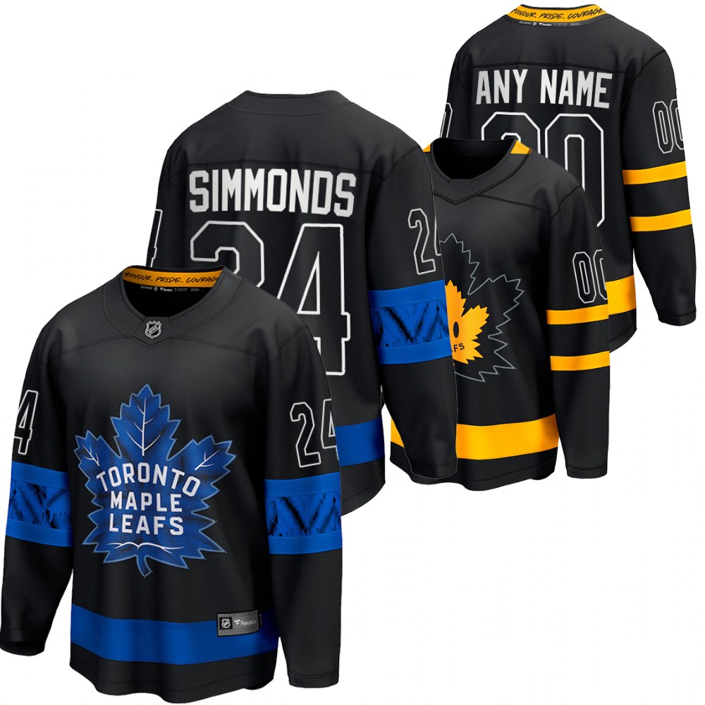 Wayne Simmonds Maple Leafs drew house Alternate Reversible Black Premier Jersey