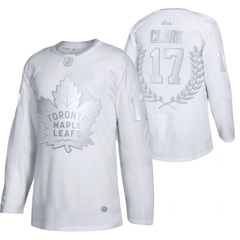 Wendel Clark Hall of Famers White Maple Leafs #17 Jersey