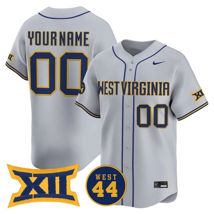 West Virginia Mountaineers 2026 Vapor Premier Limited Custom Jersey GRAY