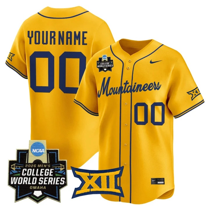 West Virginia Mountaineers 2026 World Series Patch Vapor Premier Limited Custom Jersey
