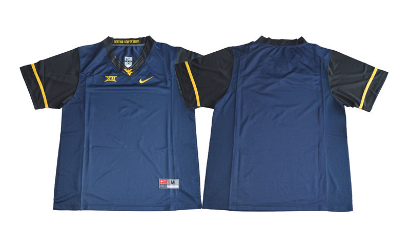 West Virginia Mountaineers Navy Men's Customized College Football Jersey