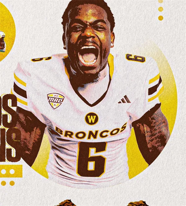 Western Michigan Broncos #6 Jalen Buckley 2025 White Football Game Jersey 