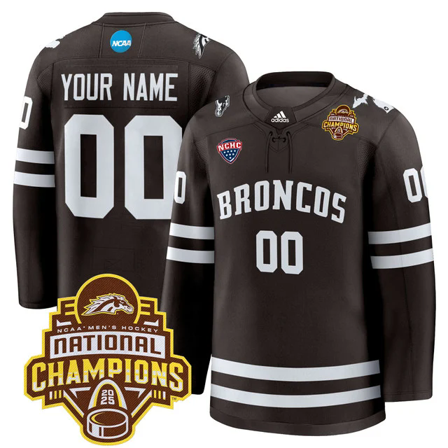 Western Michigan Broncos 2025 National Champions Patch Premium Custom Jersey BROWN.webp