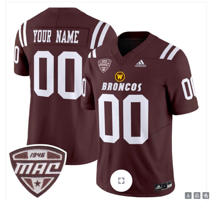 Western Michigan Broncos Brown Jersey