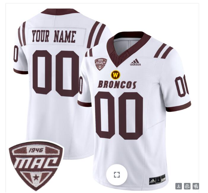 Western Michigan Broncos White Jersey