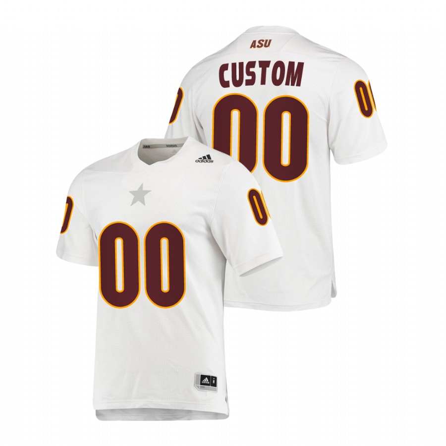 White Men's Arizona State Sun Devils Custom Replica AEROREADY Jersey