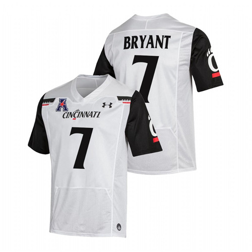 White Men Cincinnati Bearcats Coby Bryant College Football The American Patch Jersey