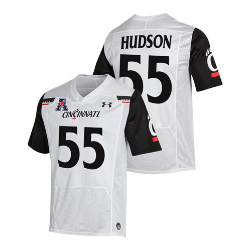 White Men Cincinnati Bearcats James Hudson College Football The American Patch Jersey