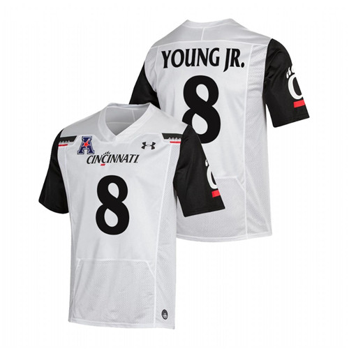 White Men Cincinnati Bearcats Michael Young Jr. College Football The American Patch Jersey