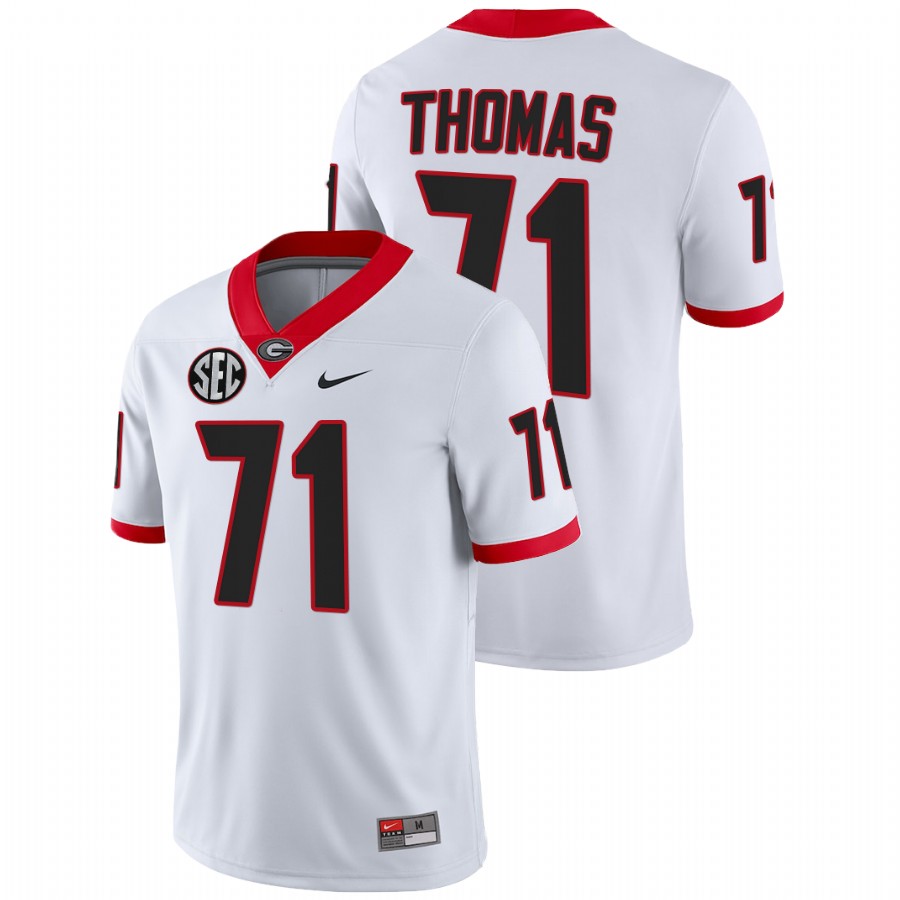 White Men Georgia Bulldogs Andrew Thomas College Football NFL Alumni Jersey
