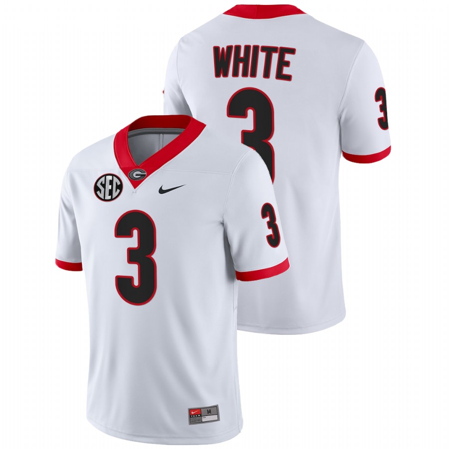 White Men Georgia Bulldogs Zamir White College Football Game Jersey