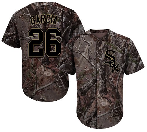 White Sox #26 Avisail Garcia Camo Realtree Collection Cool Base Stitched Youth Baseball Jersey