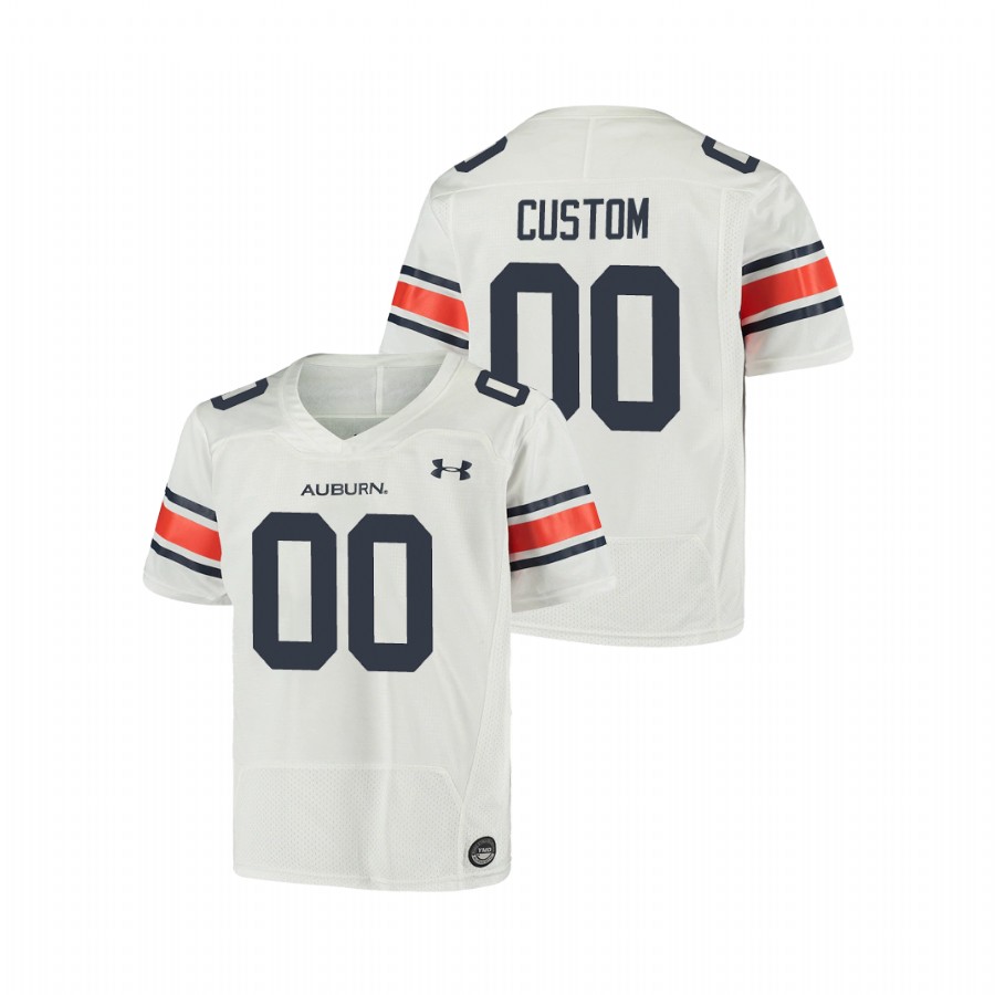 White Youth Auburn Tigers Custom Replica Football Jersey