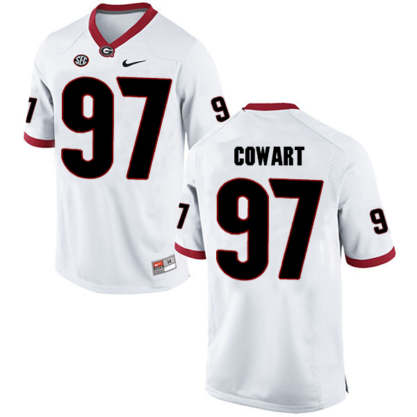 Will Cowart Georgia Bulldogs Men's Jersey - #97 NCAA White Limited Away