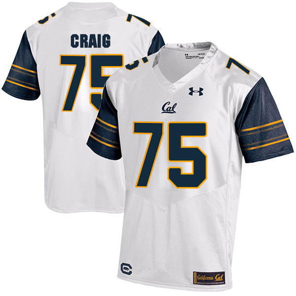 Will Craig California Golden Bears Men's Jersey - #75 NCAA White Stitched Authentic