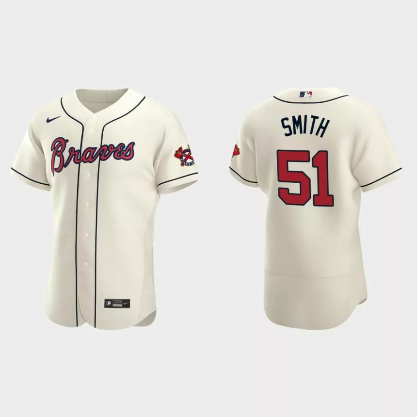Will Smith Atlanta Braves Authentic Alternate Jersey – Cream