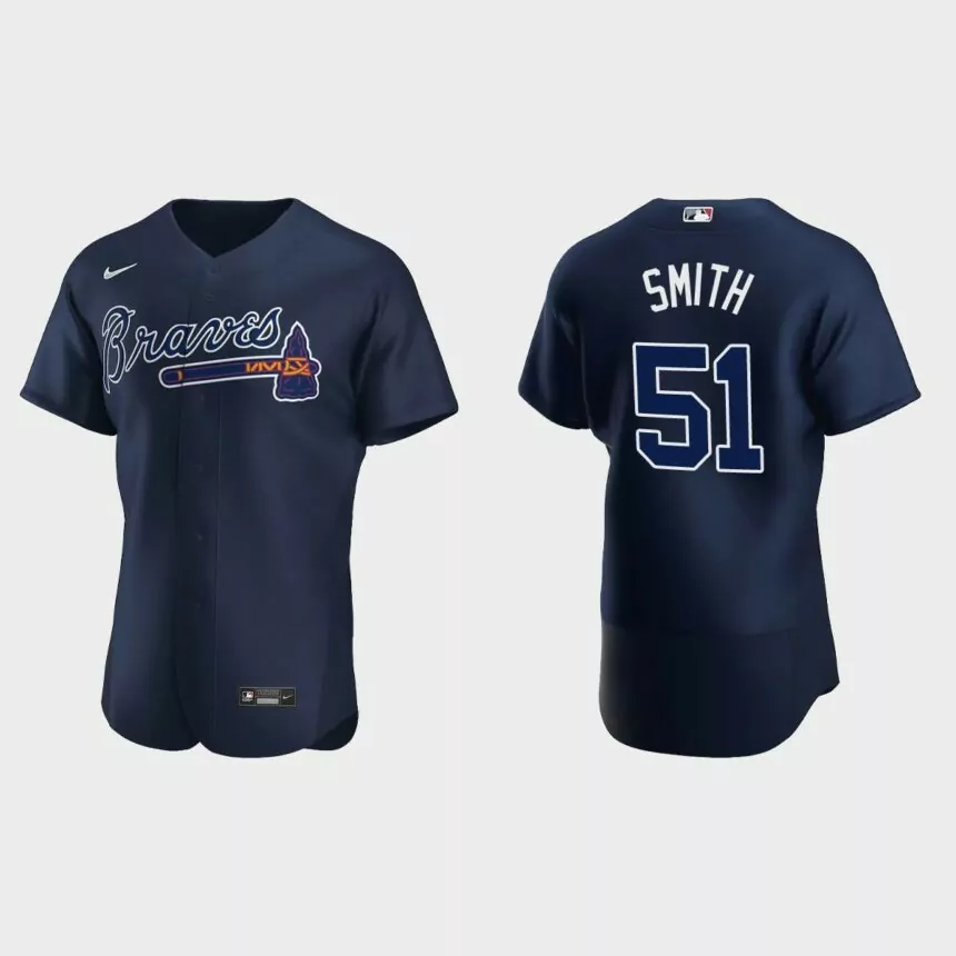 Will Smith Atlanta Braves Authentic Jersey – Navy