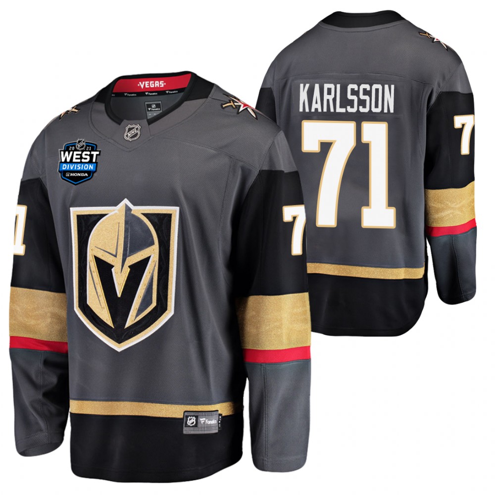 William Karlsson Golden Knights 2021 West Division Patch Jersey Black Home