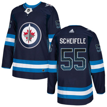 Winnipeg Jets 55 Mark Scheifele Navy Drift Fashion Adidas Jersey