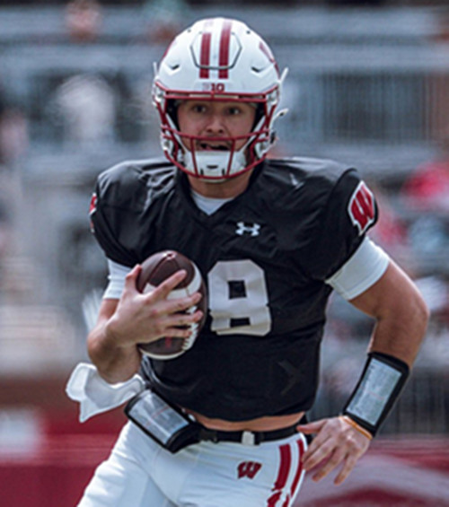 Wisconsin Badgers #18 Danny O'Neil Black College Football Game Jersey 