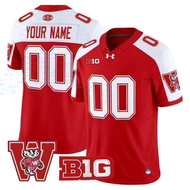 Wisconsin Badgers Throwback Vapor Limited Custom Jersey red