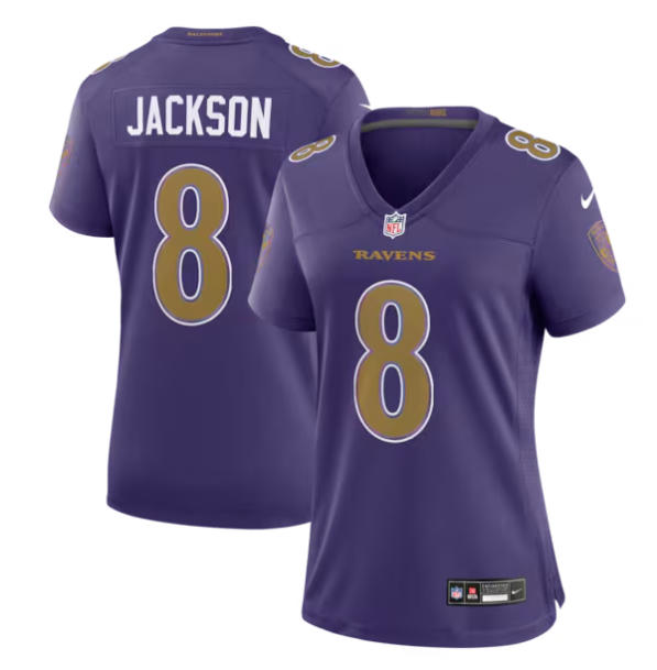 Women's Baltimore Ravens Lamar Jackson Nike Purple Alternate Game Jersey