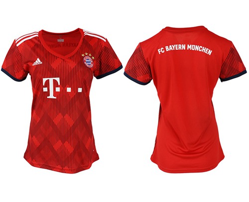 Women's Bayern Munchen Blank Home Soccer Club Jersey