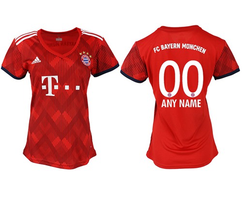 Women's Bayern Munchen Personalized Home Soccer Club Jersey