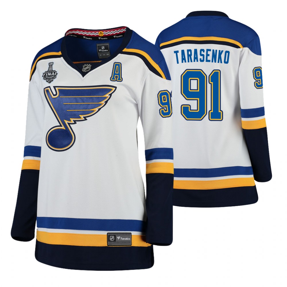 Women's Blues #91 Vladimir Tarasenko Stanley Cup Final Away Jersey